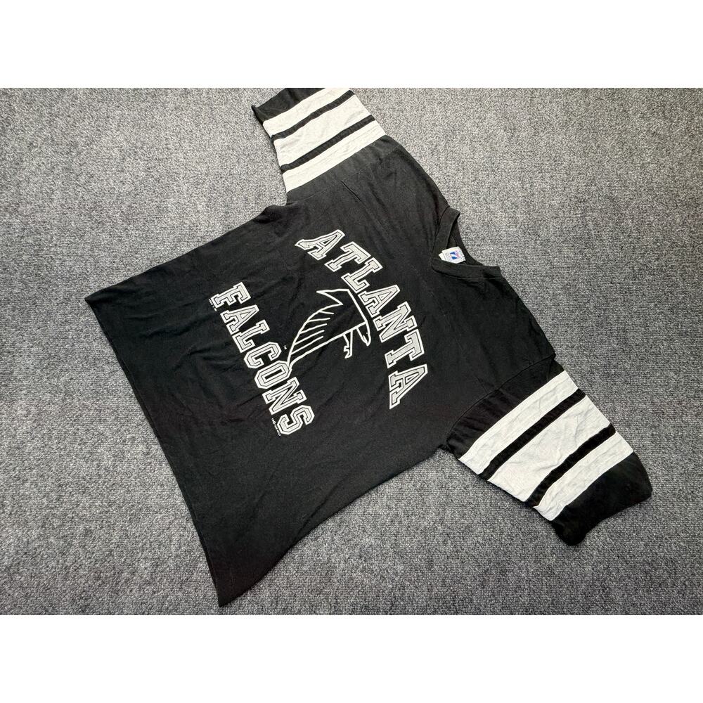 Vintage 1990 Atlanta Falcons Logo Football Tee L MADE U.S.A.